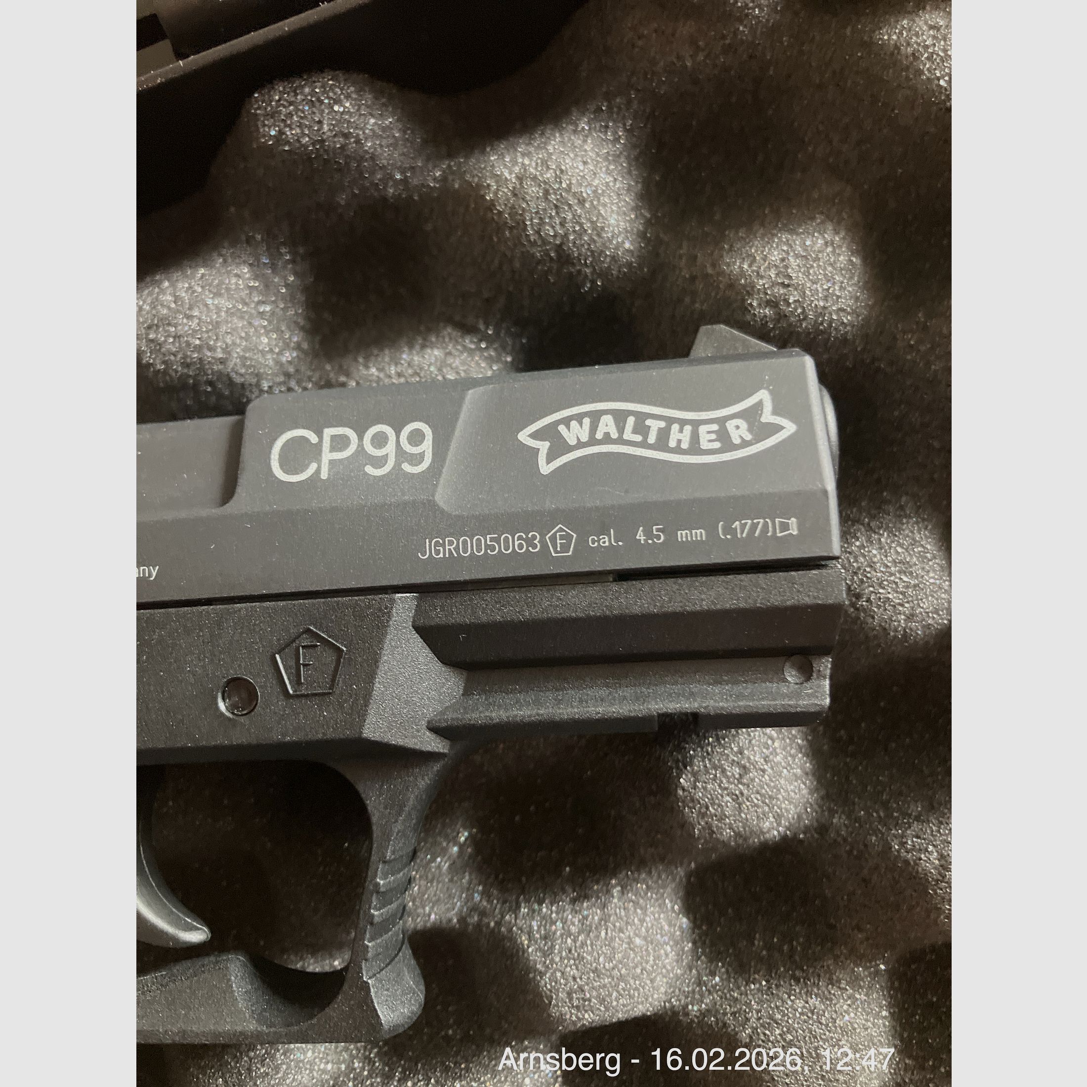 NUOVO!! Walther CP99 BLK CO2 Pistola 4,5 mm Diabolo
