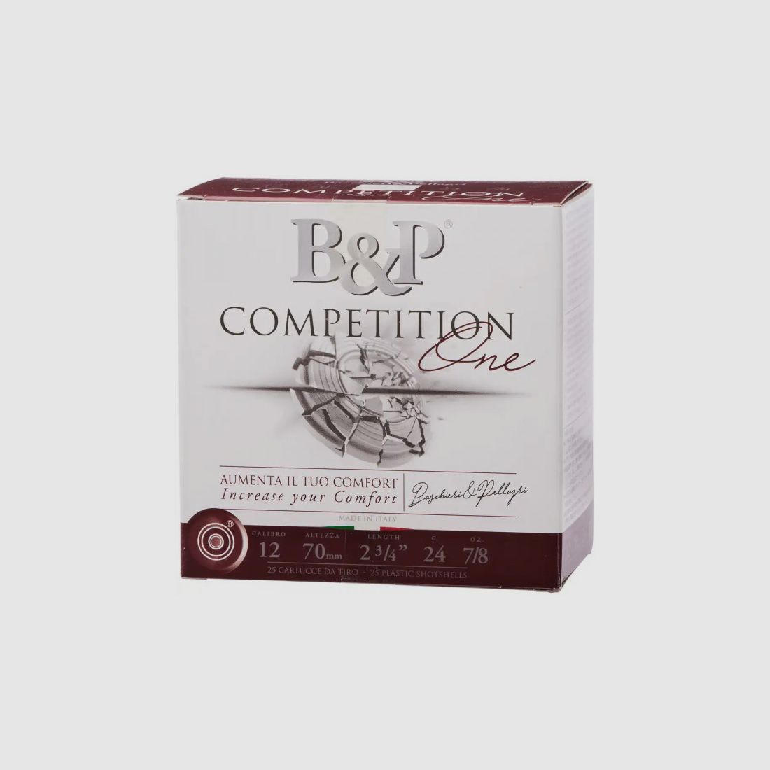 B&P COMPETITION ONE - TRAP-SCHROT - 12/70 - 24 GR. - 25 STÜCK