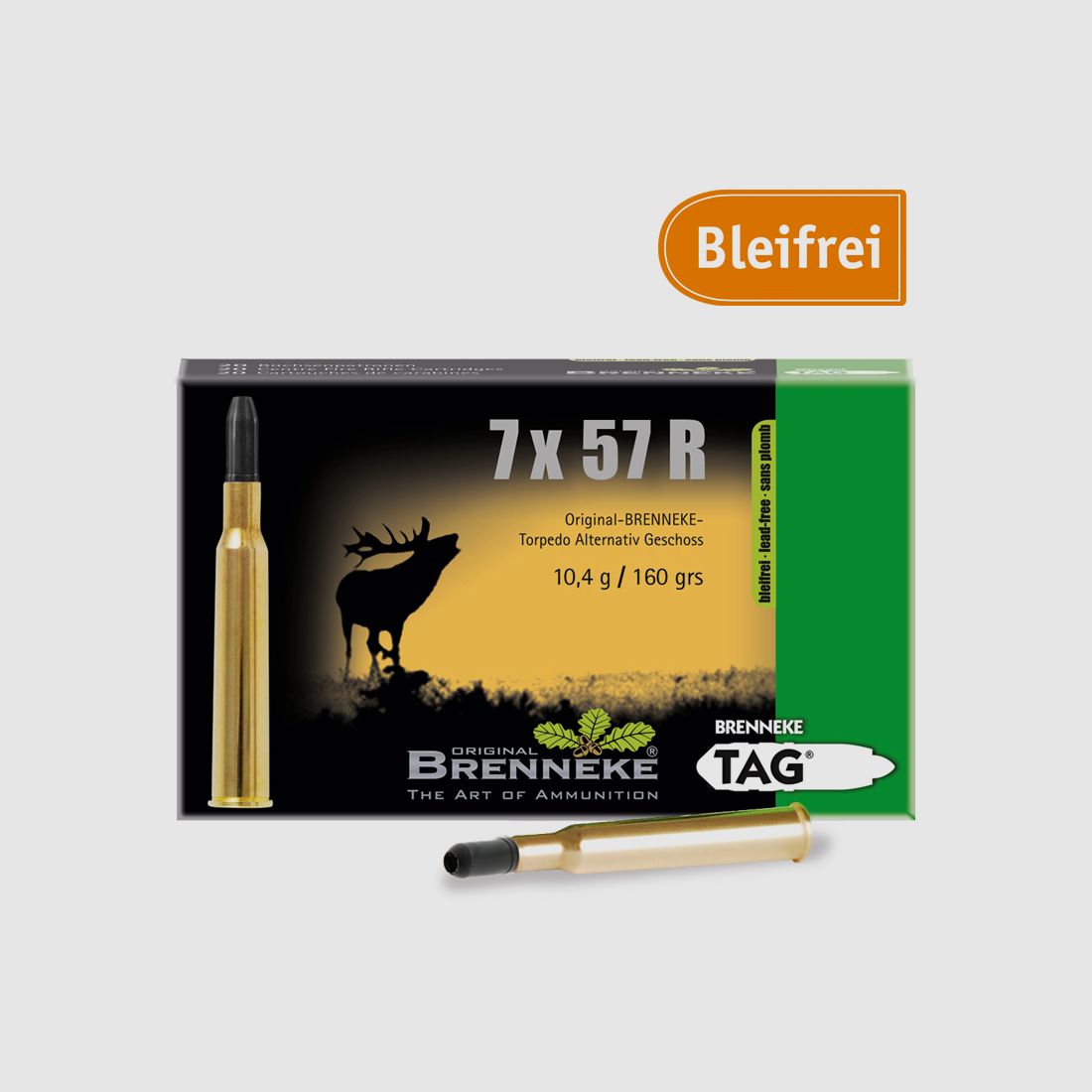 Brenneke 7x57 R 160GR TAG 20 cartridges