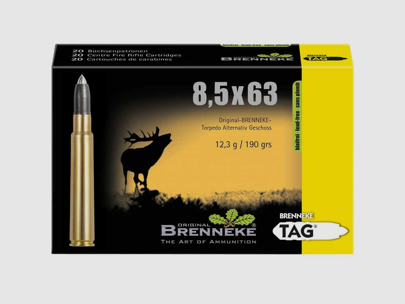 8,5x63 TAG 12,3g/190grs. Brenneke