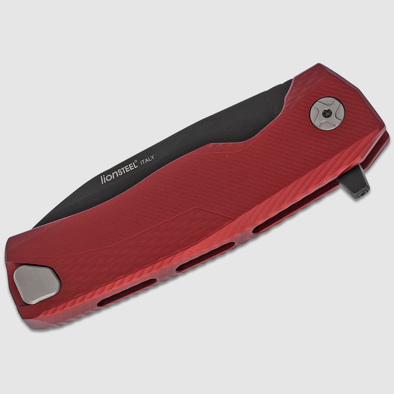 ROK A RB, M390 schwarze Klinge, roter Aluminiumgriff | 97316