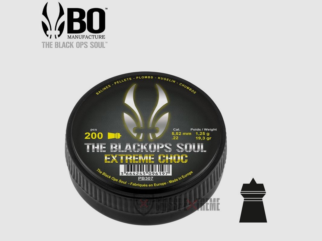 200 Diabolos the Black Ops Soul Extrem Choc Kal. 5,5 mm, Bild 1 von 2