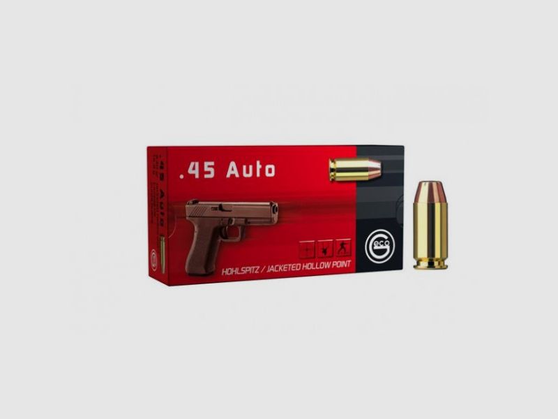 GECO HOHLSPITZ .45 AUTO / ACP - 230 GRS. - 50 SCHUSS