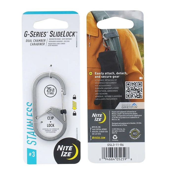 G-Series SlideLock Carabiner #3 – Steel – GSL3-11-R6 – Nite Ize