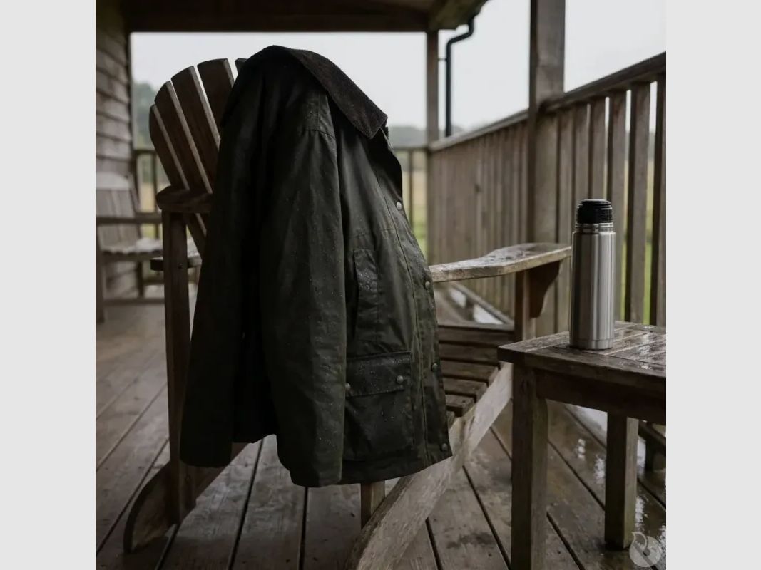 Women's waxed cotton jacket Walker & Hawkes Kirkstall olive green, image 9 of 18