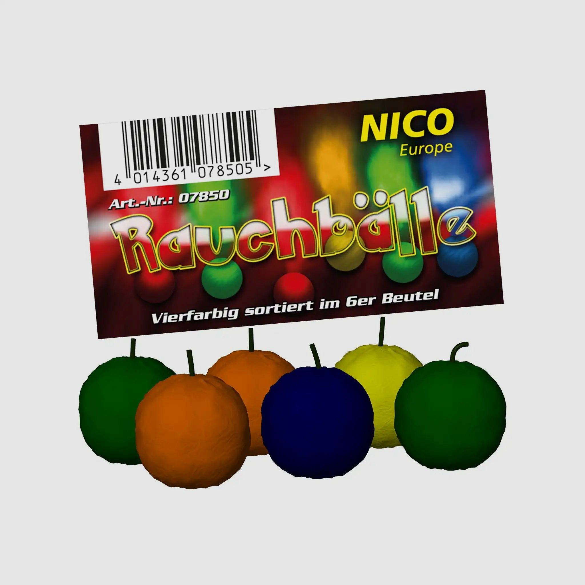 NICO NICO bolas de humo surtidas de 4 colores 6-pack