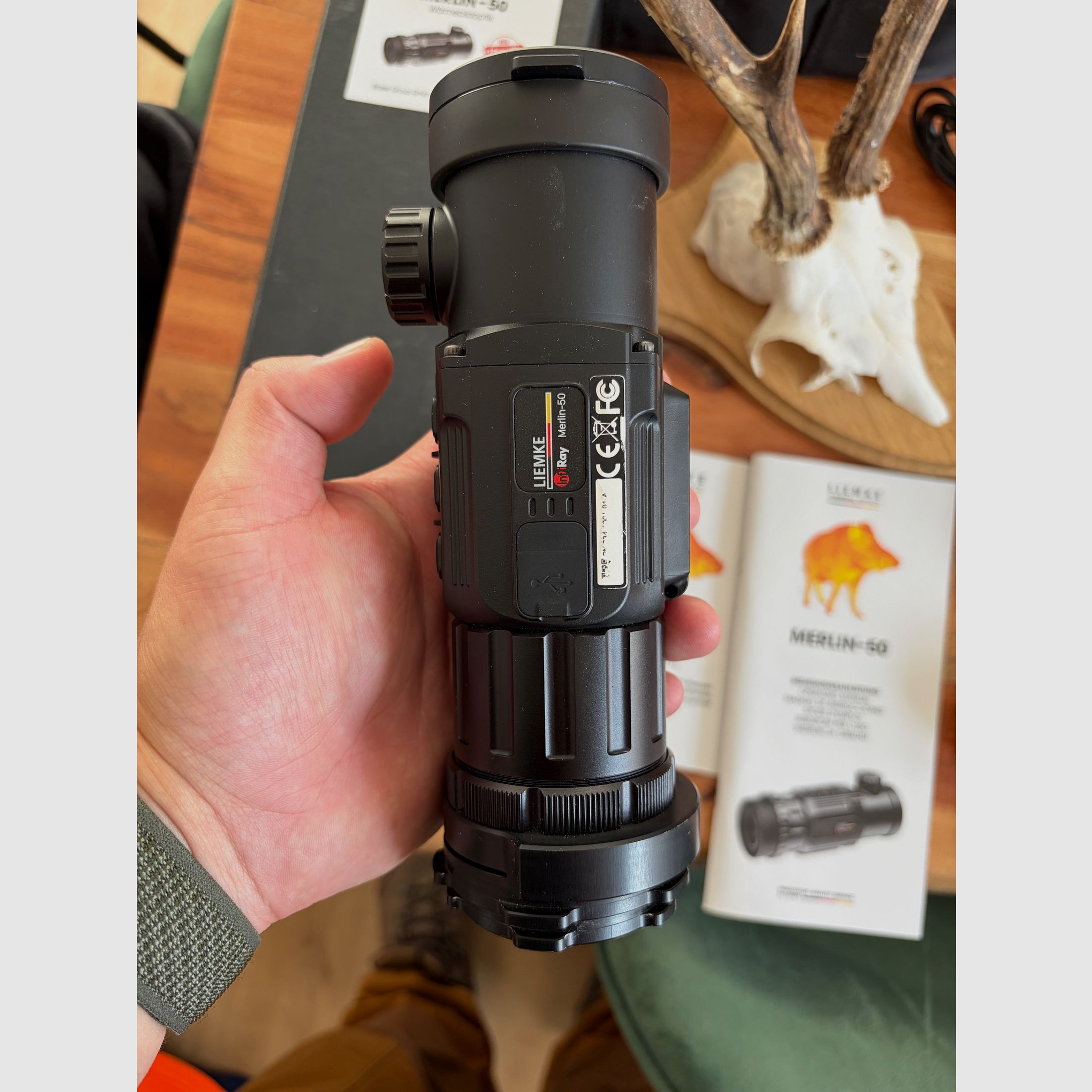 LIEMKE MERLIN 50 V2 dispositivo térmico frontal | estado TOP | 6 baterías + accesorios completos, imagen 2 de 9