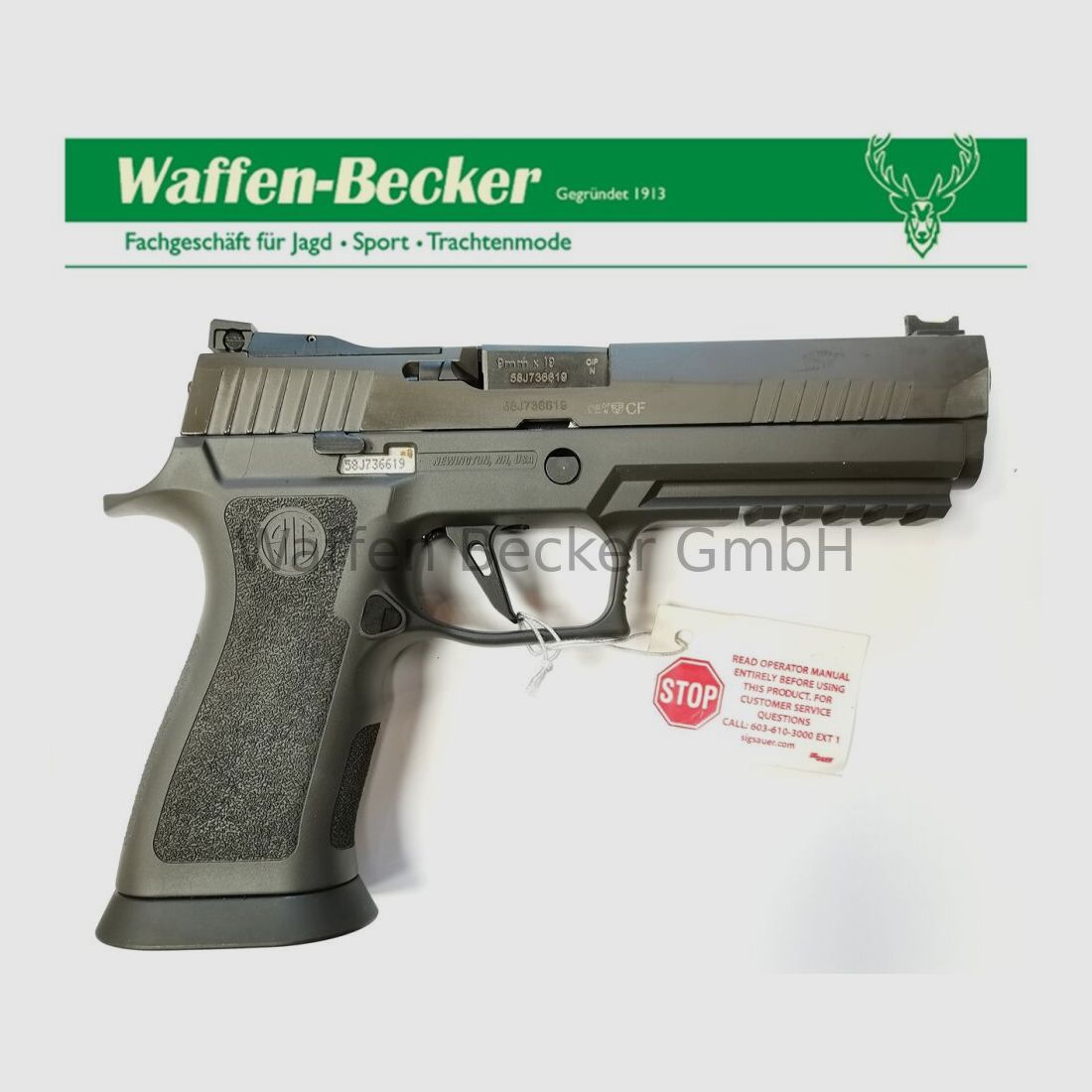 SIG-Sauer SIG-Sauer P320 X-Five Legion OR 17 coups, cal. 9mm Luger, gris