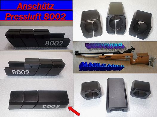 Laufgewichte für Anschütz Pressluftgewehr 8002 & andere Läufe / 3x Lauf Gewicht Ø 20mm