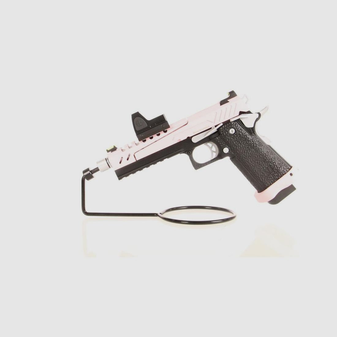 GBB Gas-Replikat Hi-Capa 5.1 SPLIT Vorsk - 1,0 Joule - Design Pink Schwarz Chrom - Leistung und Realismus, Bild 5 von 5