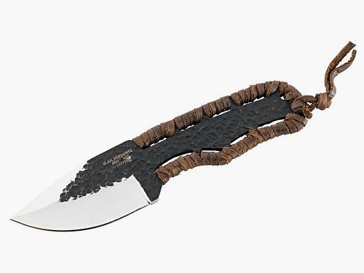 Cuchillo, cordón de cuero funda de cuero +