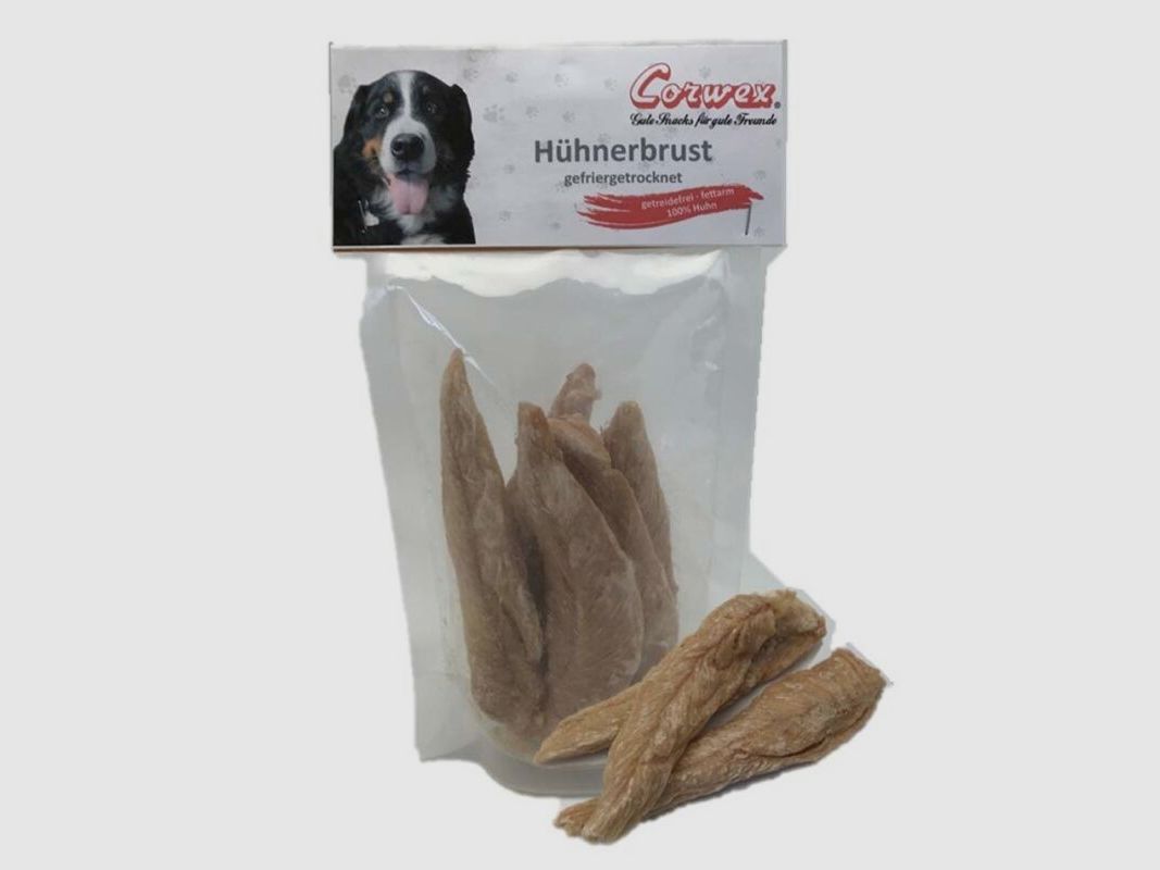 Corwex Hundesnack Hühnerbrust, gefriergetrocknet 50g
