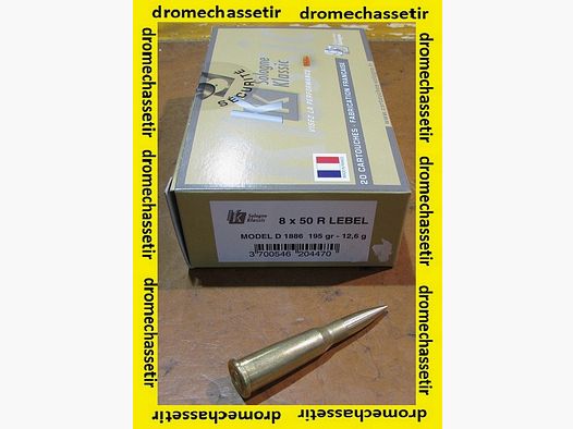 1 boites neuve de 20 cartouches de calibre 8x50R Lebel , ogive GPA 195 grains