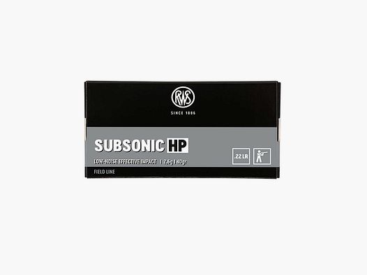 RWS cal. 22 LR Subsonic HF 2,6g 40grs - Scatola da 50 pz