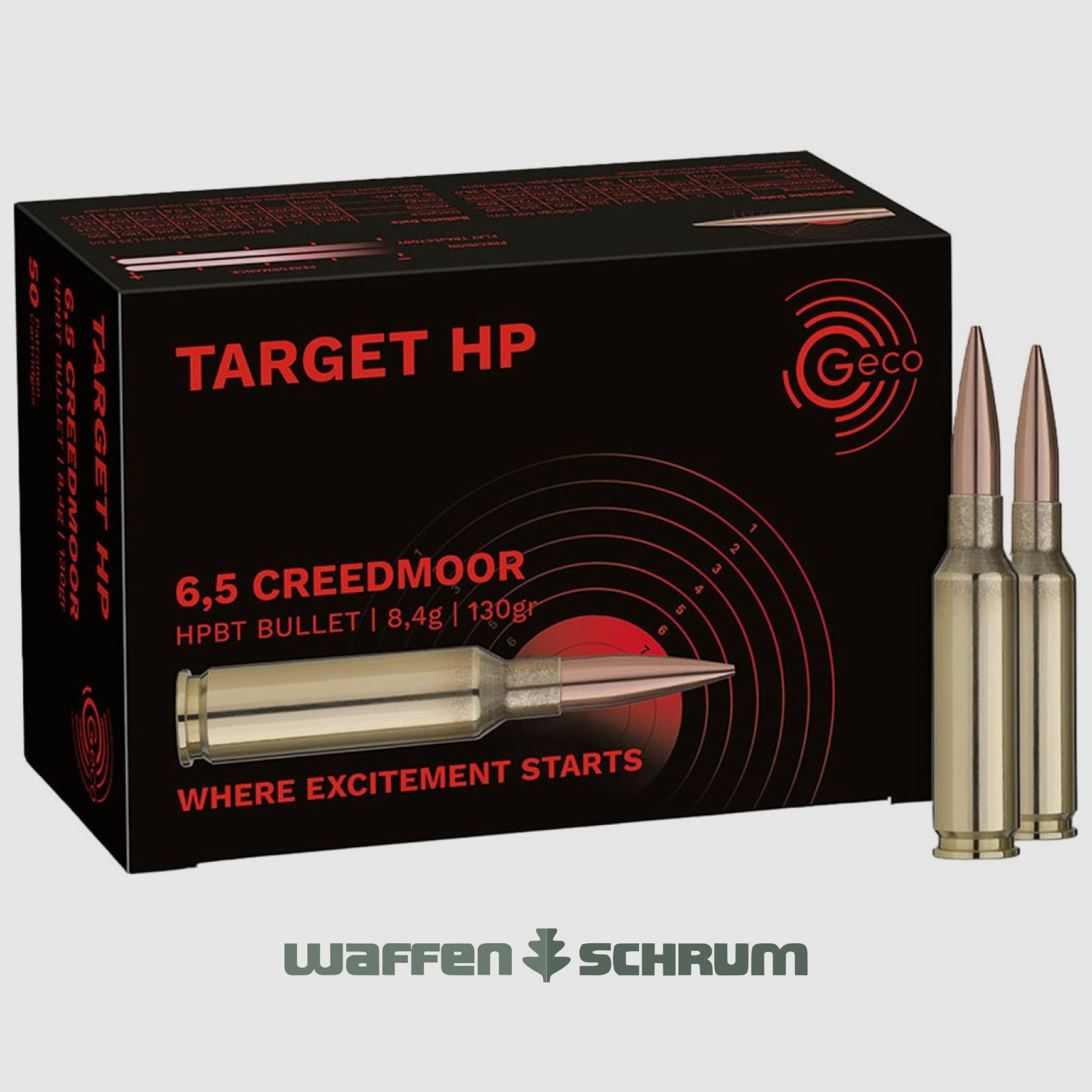 Geco Target HP 8,4g - 130gr 6,5x55SE 50er Pck.