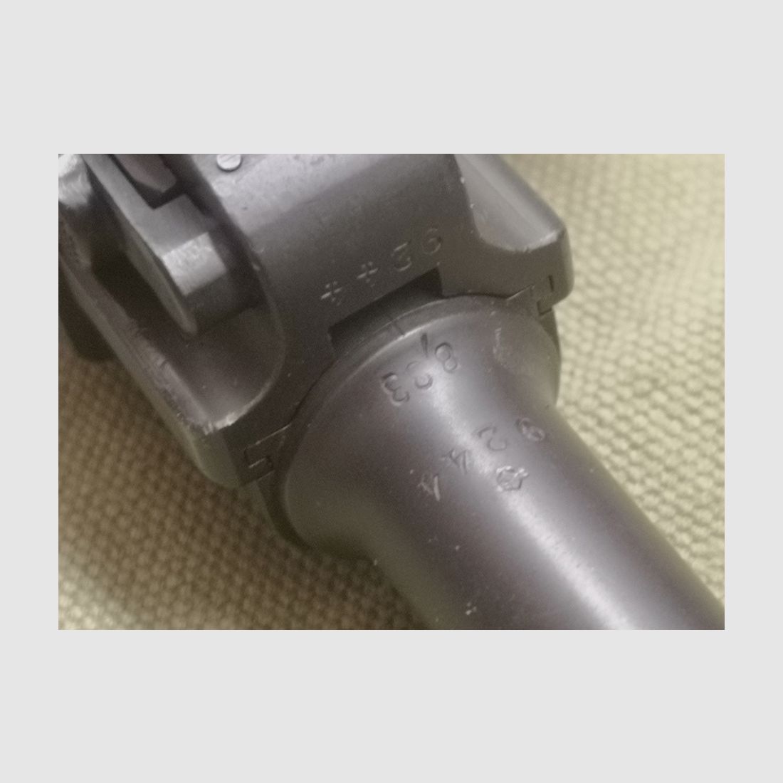 Pistole Luger 08  DWM 1912 Nummerngleich Truppenstempel