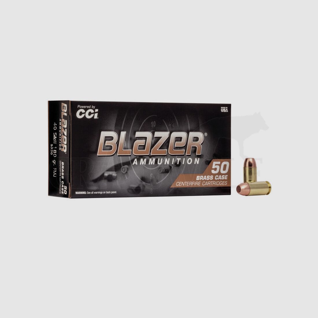 .40 S&W 180 gr / 11,7 g CCI Blazer FMJ patronen 50 stuks