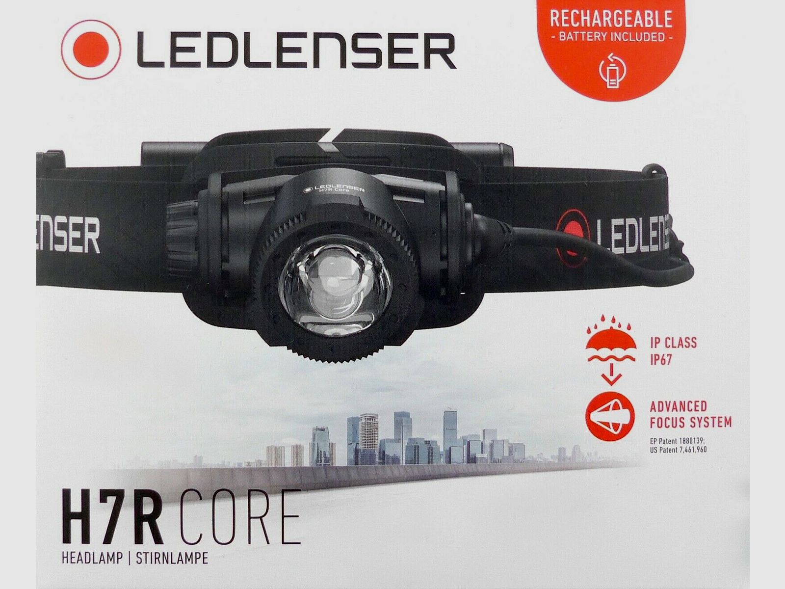 LEDLENSER 502122 H7R CORE Stirnlampe bis zu 1000 Lumen 250 Meter aufladbar mit Akku