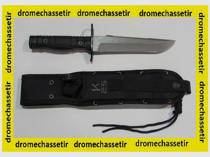 Kampfmesser mit Bajonettbefestigung, K25 Tyrant, Klinge 16cm mit Cordura-Etui, Bild 1 von 4