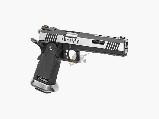 WE Hi-Capa 6 Force A Silver Barrel Full Metal GBB -F-