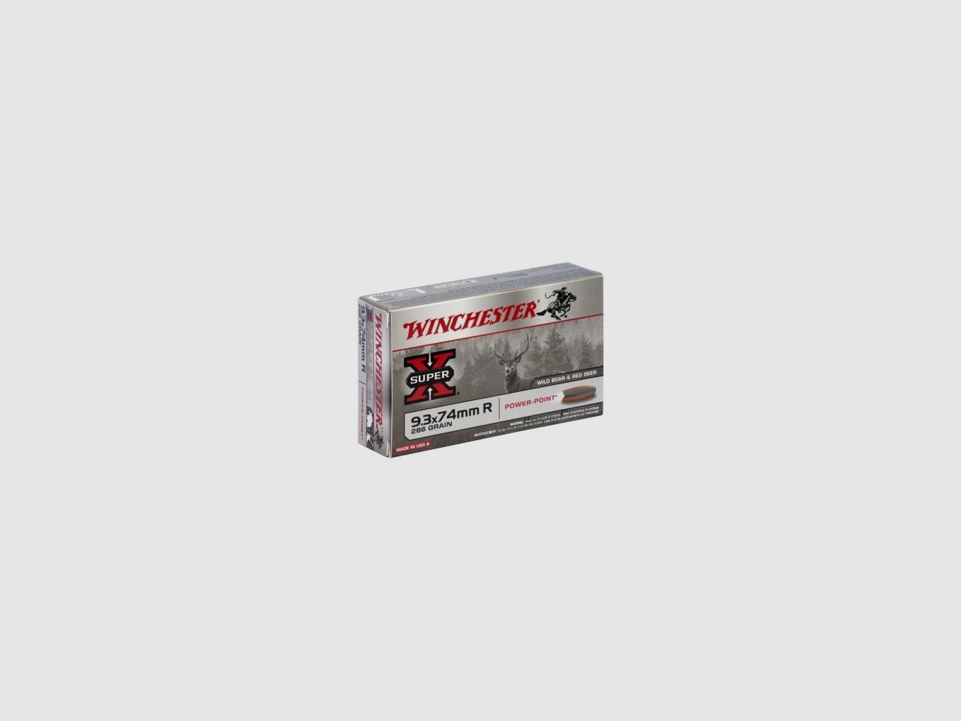 Munitions Winchester 9.3X74R power point 286 gr