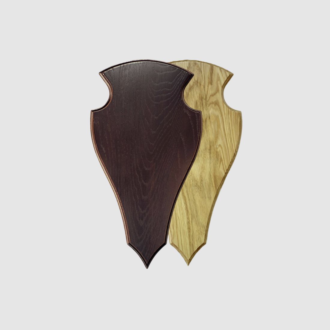 WEAPON SHIELD FOR DEER TROPHIES OAK WOOD DARK