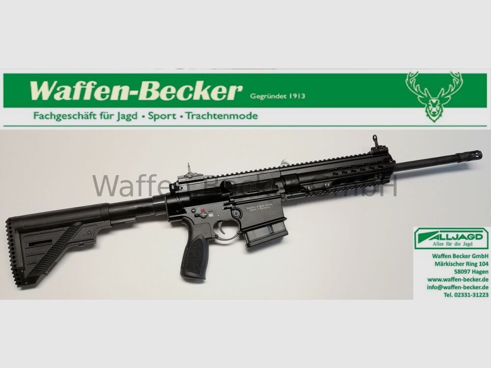 Heckler & Koch MR308 A3 Slim Line H-Key, 16,5"-Lauf, kurzer Handschutz, schwarz