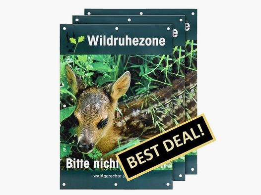 Waidgerechte Jagd – cartello Zona di tranquillità della fauna selvatica – confezione da 3