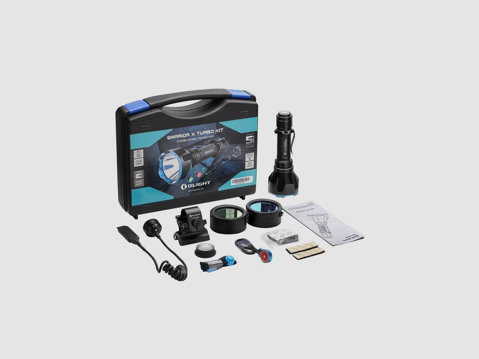 OLIGHT Jagdkit LED Taschenlampe wiederaufladbar Warrior X Turbo 1.100 Lumen Olight, Bild 1 von 4