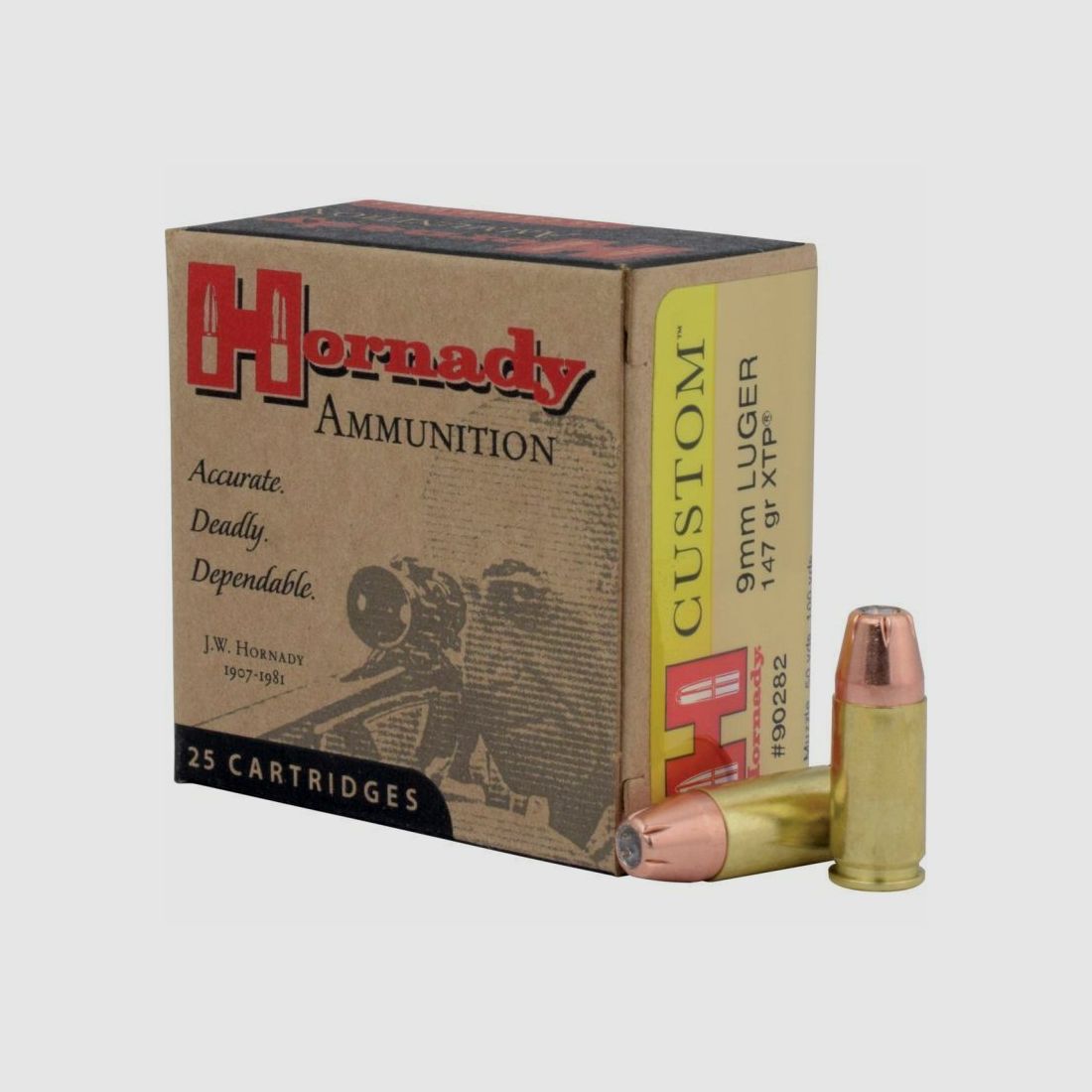 Hornady HS/JHP-XTP 9,5g/147gr - 25 unidades 9mm Luger; 9x19; 9mm Parabellum