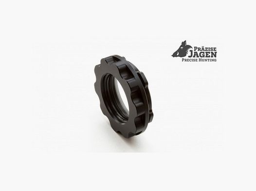 Verschlusskappe Klein mit Glas (Klemmhülsen bis Ø61) für Präzise- Jagen Adapter