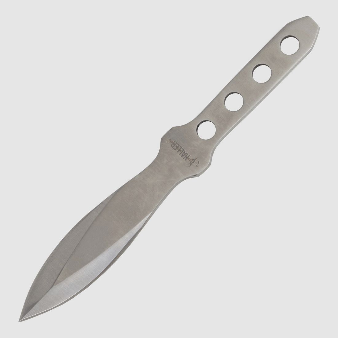 Throwing knife silver 2-piece including nylon case