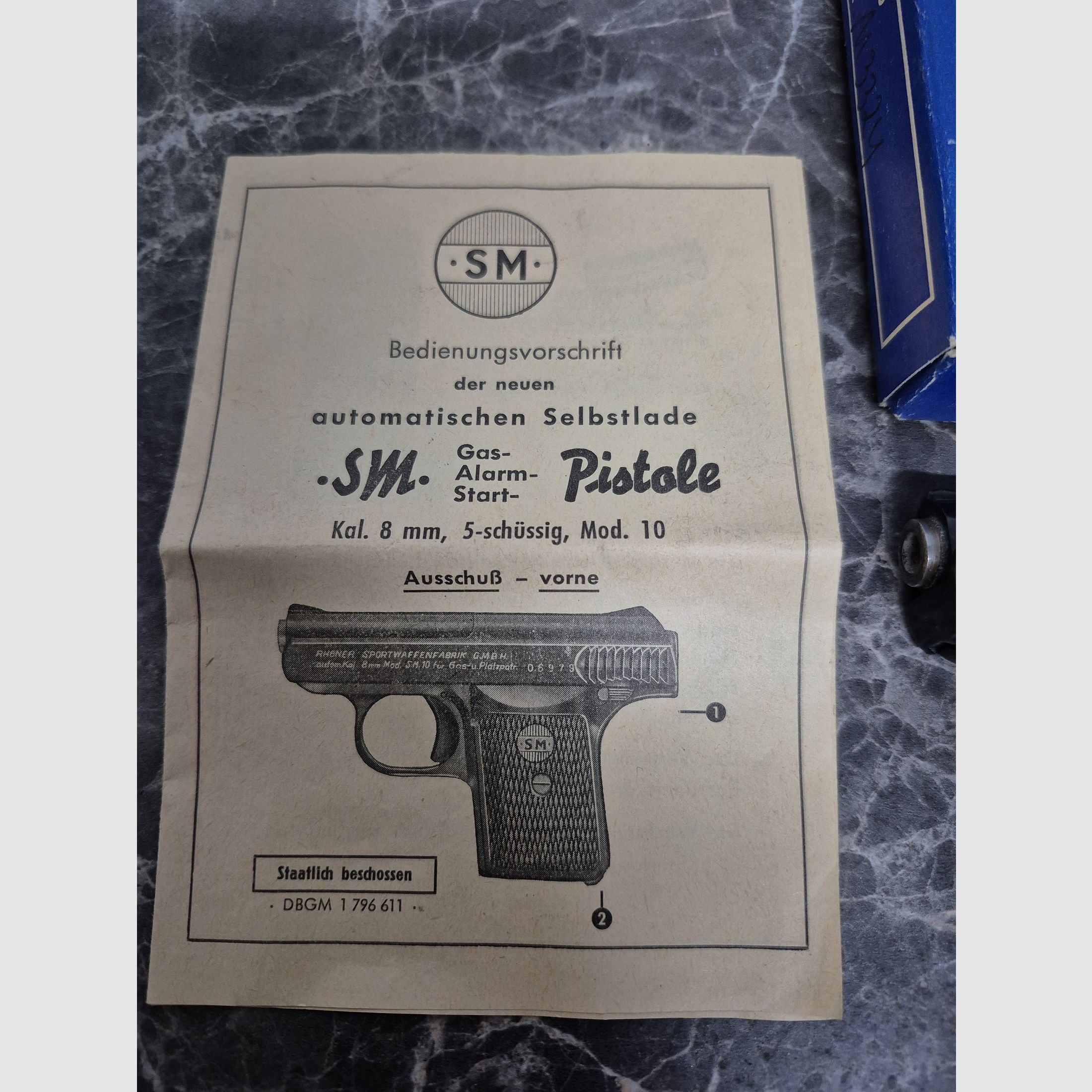 SM Signal/Schreckschuss/Gas Pistole 8 mm Modell 10