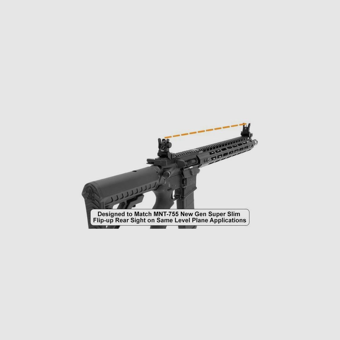 Mira trasera Modelo 4 Flip Up Low Profile - Picatinny, imagen 4 de 4