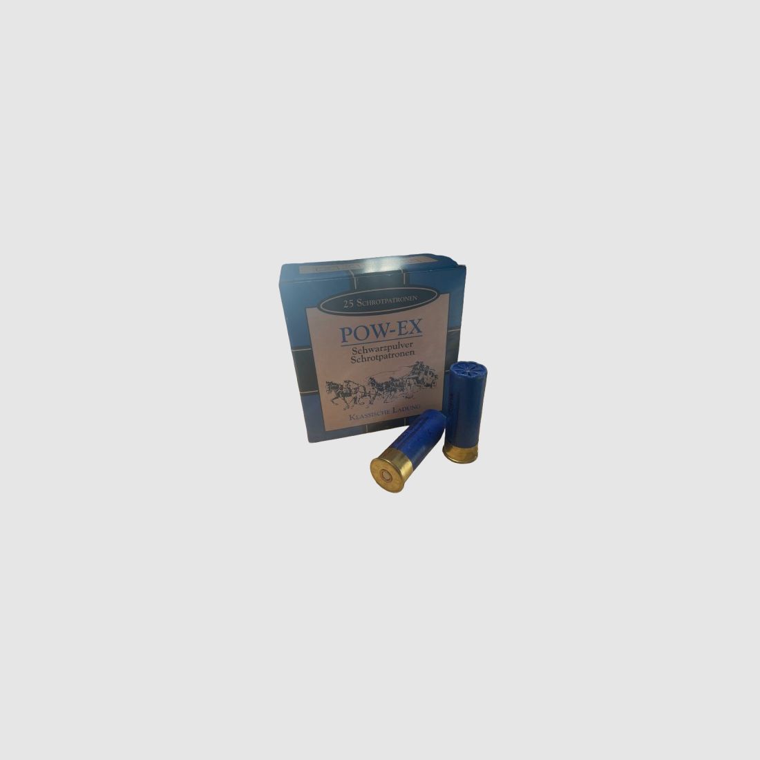 POW EX SCHWARZPULVER-SALUT-/KNALLPATRONE - 12/70 - 25 SCHUSS