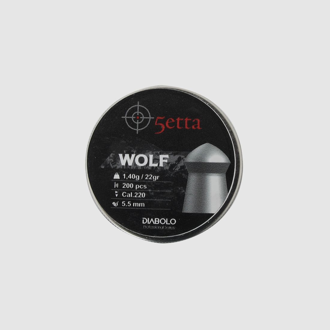 5etta Luftgewehrgeschosse Wolf 5,5mm 1,40g / 22gr 200St