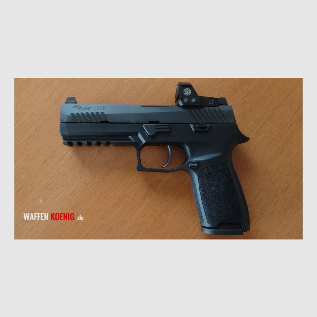 Sig Sauer SL-PISTOOL: SIG SAUER P320 RX VOLLEDIGE MAAT MET ROMEO1 KAL. 9MM LUGER