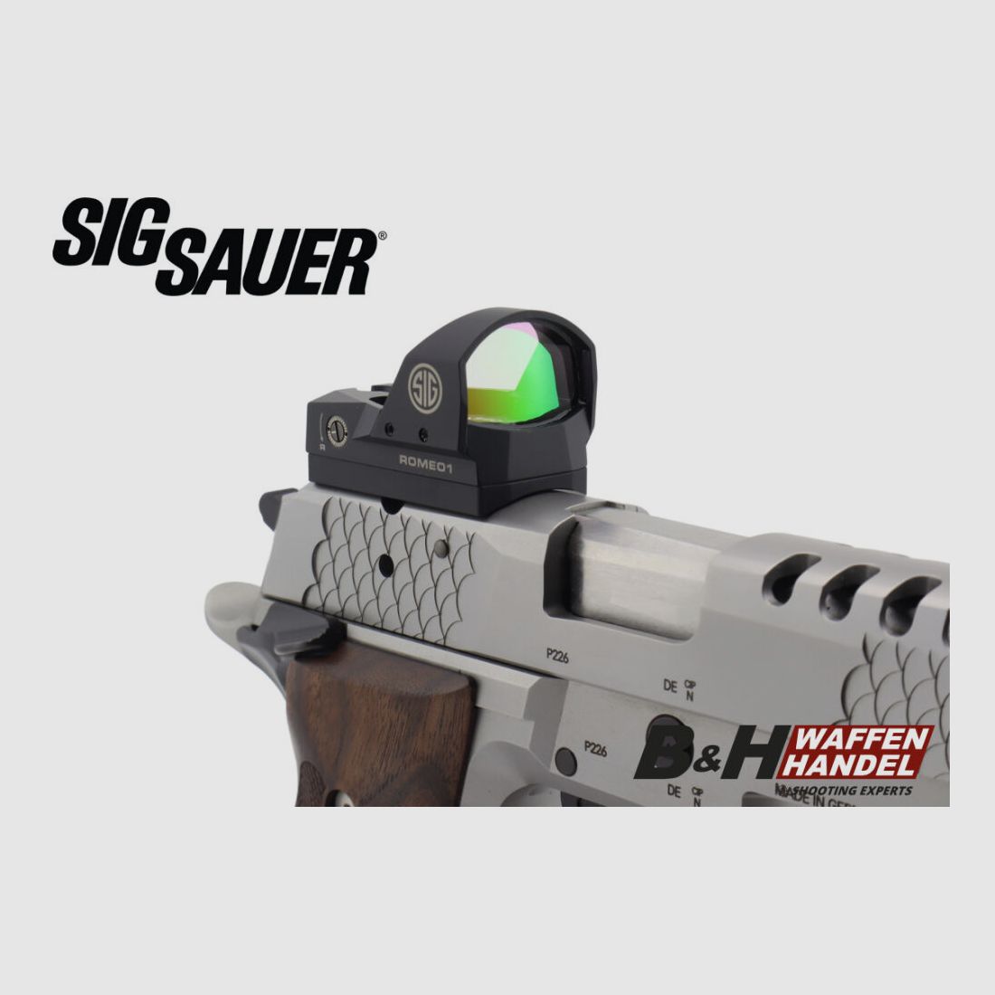 n/a OU Plaque d'adaptation ROMEO 1 / PRO pour pistolets Sig Sauer P226 / P220 X-Series (production allemande) Prêt pour optique | X-Short X-Five X-Six X5 X6