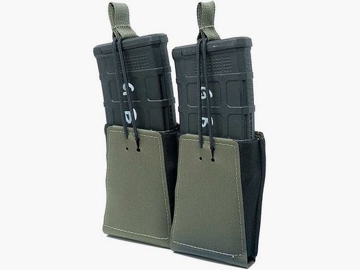 GBRS GROUP Portacargador doble de rifle con retención elástica, Ranger Green