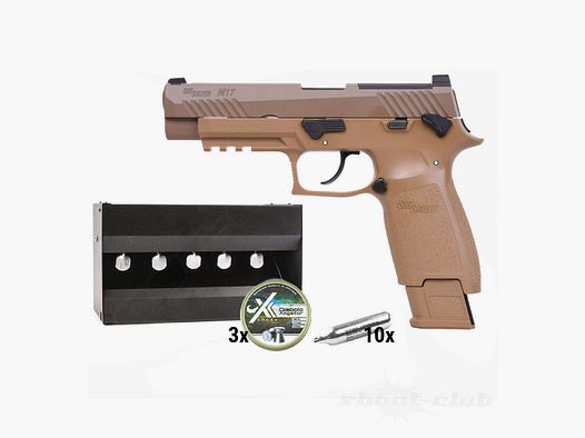 Sig Sauer P320-M17 CO2 Pistole 4,5mm Diabolos im Plinking-Set