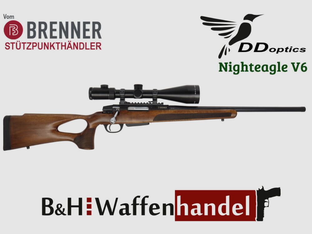 Brenner Komplettpaket:	 BR20 Lochschaft DDoptics 2.5-16x42 oder 2.5-15x50 Jagd Büchse Finanzierung möglich