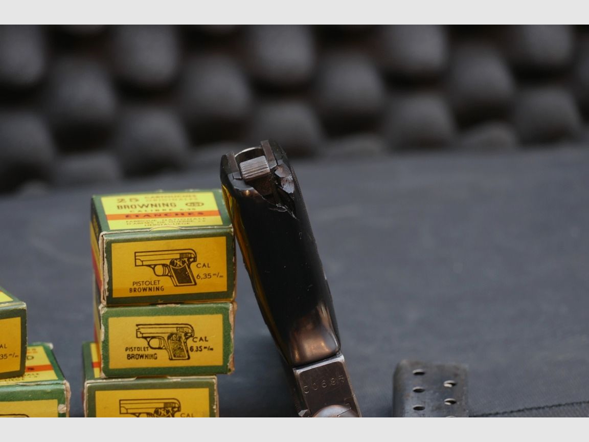 Mauser 1910, 765mm Browning, Ersatzteilträger, Lauf aufgebaucht.