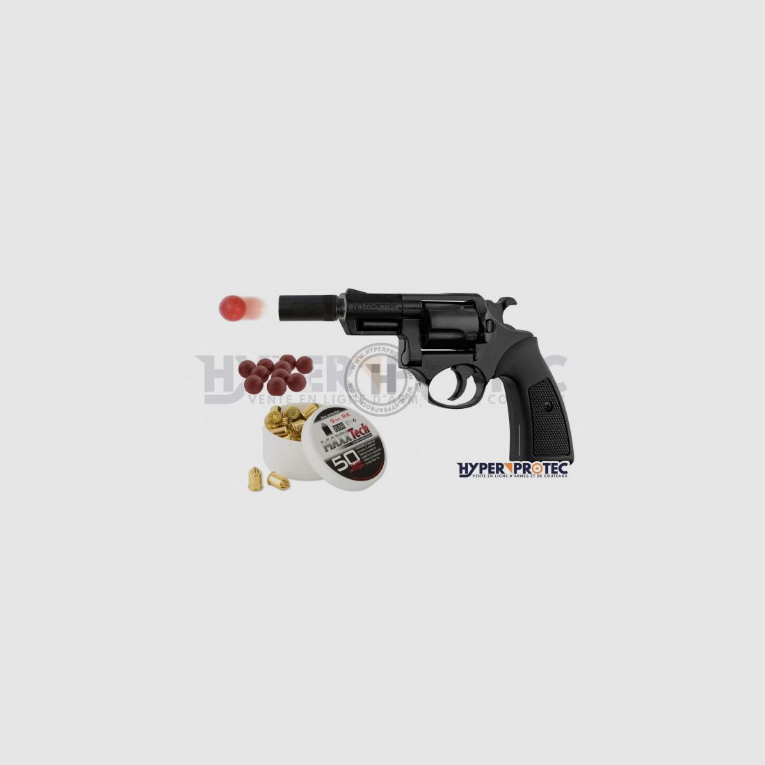 Pack Verteidigung Schreckschussrevolver schwarz Alarm 9 mm, Bild 1 von 3