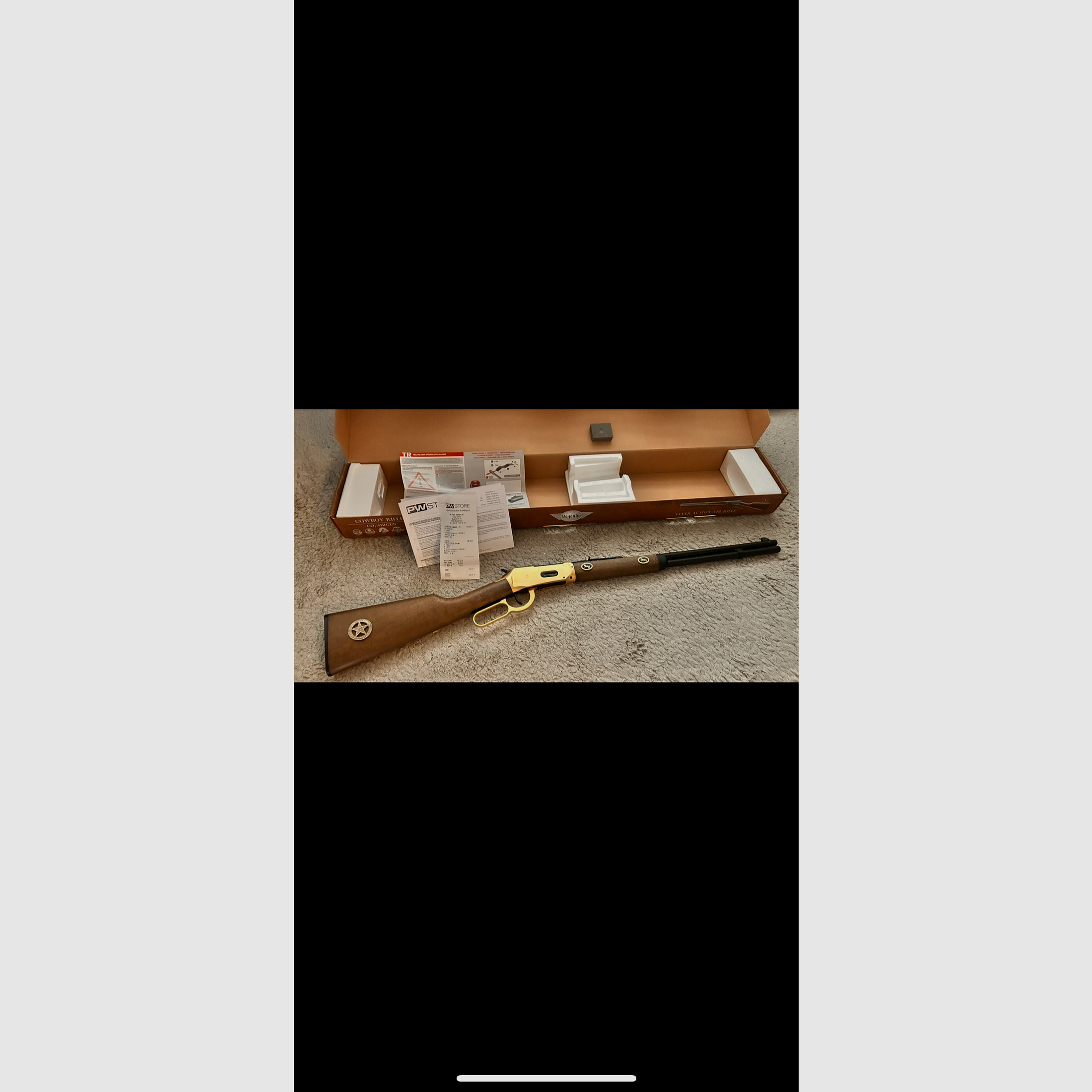 Legends Cowboy Rifle Gold-Finish 4.5 mm BB Co2 rifle (P18)