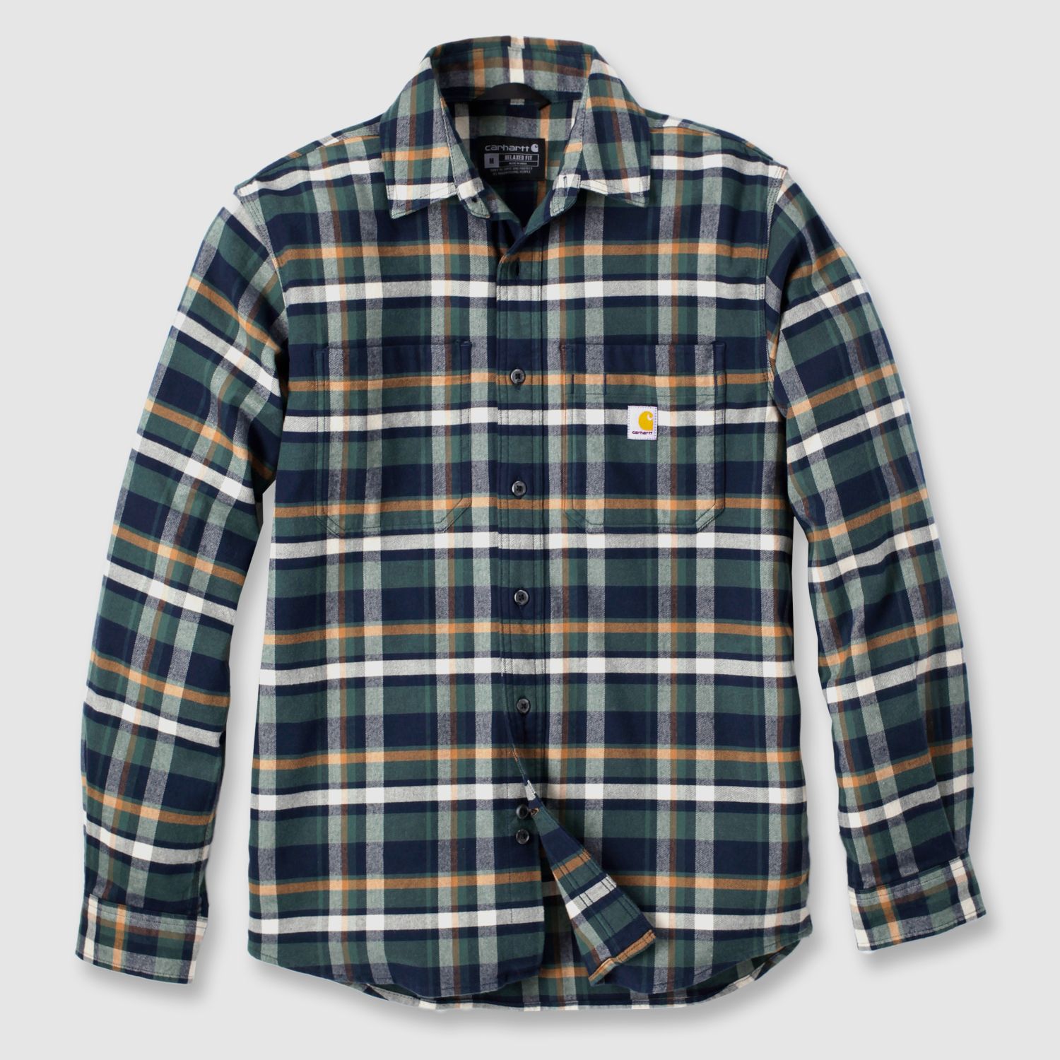 Carhartt kariertes Flanellhemd, Herren, Navy, M