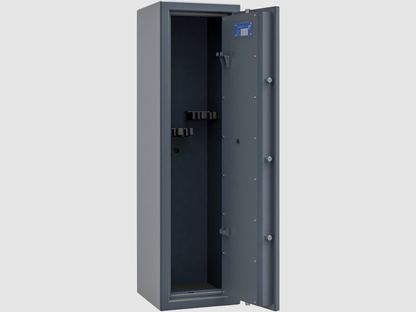ISS Steel Gun Cabinet Lucerne N/0 for 5 Long Guns (dark gray, with STELLAR electronic lock), image 1 of 3
