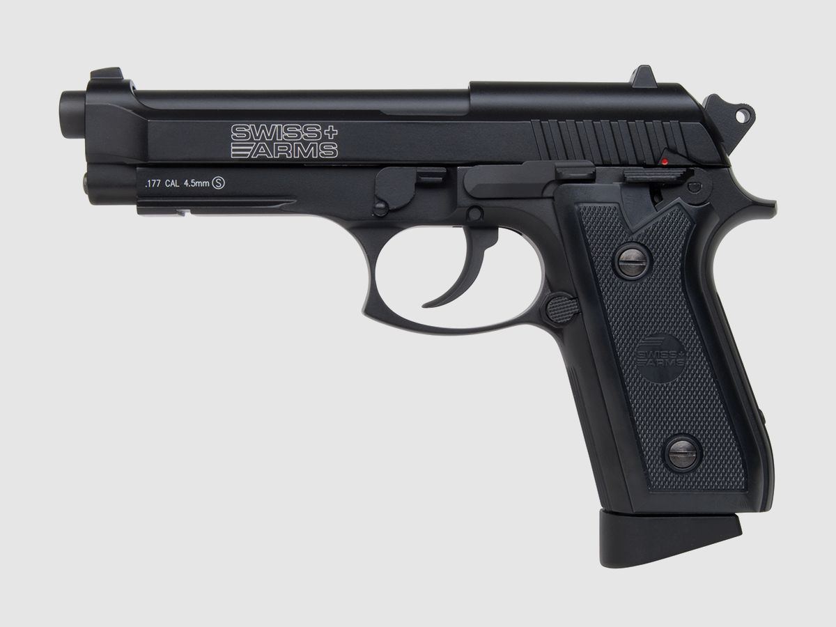 Swiss Arms P92 Schwarz 4,5mm BB - Druckluft Co2 BlowBack
