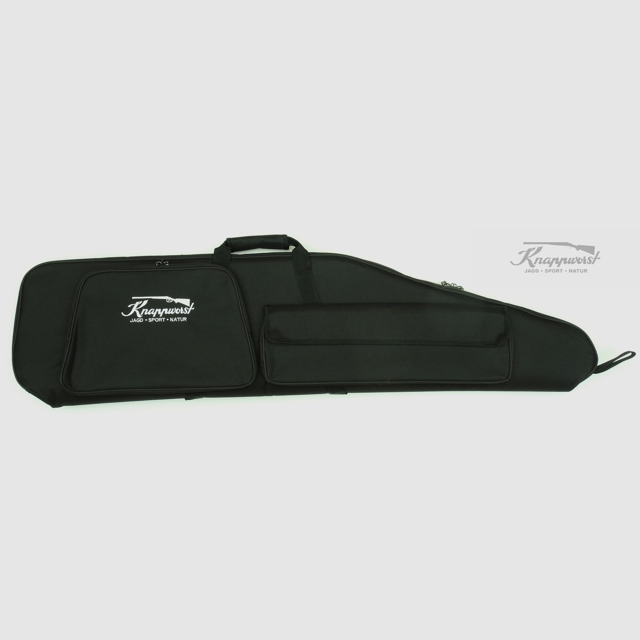 Knappworst Gewehrfutteral Schwarz, mit 2 Taschen 122cm