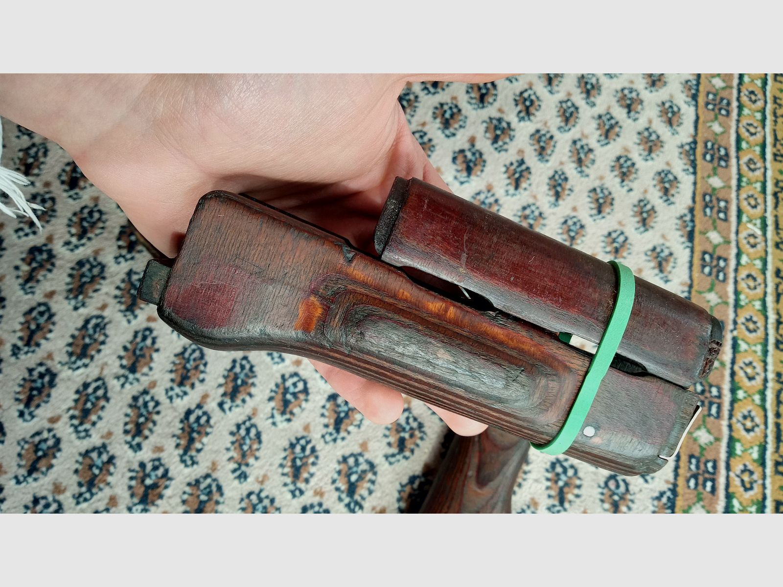 Komplettes Holz Laminat Festschaft Set inkl. Bakelit Griff, Schaft und Handschutz /  AKM und AK74