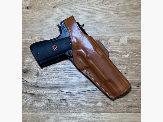 Bianchi # 19 leren holster .45 Auto passend voor Colt Mod. 1911, ZONDER pistool